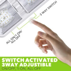 Leisure LED RV LED Ceiling Double Dome Interior Light Fixture With ON/Off Switch Natural White 4000-4500K 48-2835SMD -RV accessories leisure led rv led ceiling double dome interior light fixture with onoff switch natural white 4000 4500k 48 2835smd 58068.1672364348