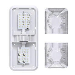 Leisure LED RV LED Ceiling Double Dome Interior Light Fixture With ON/Off Switch Natural White 4000-4500K 48-2835SMD -RV accessories leisure led rv led ceiling double dome interior light fixture with onoff switch natural white 4000 4500k 48 2835smd 62692.1672364335