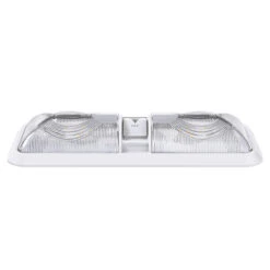 RV LED Ceiling Double Dome Light Fixture With Dimmer Switch Interior Lighting For Car/RV/Trailer/Camper/Boat DC 12V 550 Lumens Natural White 4000-4500K -RV accessories leisure led rv led ceiling double dome light fixture with dimmer switch interior lighting for carrvtrailercamperboat dc 12v 550 lumens natural white 4000 4500k 20113.1671586012