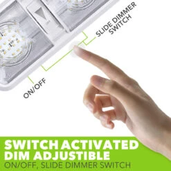RV LED Ceiling Double Dome Light Fixture With Dimmer Switch Interior Lighting For Car/RV/Trailer/Camper/Boat DC 12V 550 Lumens Natural White 4000-4500K -RV accessories leisure led rv led ceiling double dome light fixture with dimmer switch interior lighting for carrvtrailercamperboat dc 12v 550 lumens natural white 4000 4500k 53408.1671586019