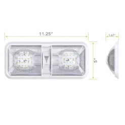 Front Page -RV accessories leisure led rv led ceiling double dome light fixture with dimmer switch interior lighting for carrvtrailercamperboat dc 12v 550 lumens natural white 4000 4500k 92169.1671586020