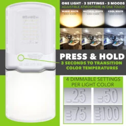 Leisure LED RV LED Ceiling Single Dome Interior Light Fixture Touch To Dim Switch Multi Warm, Natural, And Cool White 30-2835SMD -RV accessories leisure led rv led ceiling single dome interior light fixture touch to dim switch multi warm natural and cool white 30 2835smd 51753.1642095483