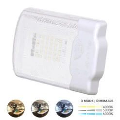 Leisure LED RV LED Ceiling Single Dome Interior Light Fixture Touch To Dim Switch Multi Warm, Natural, And Cool White 30-2835SMD -RV accessories leisure led rv led ceiling single dome interior light fixture touch to dim switch multi warm natural and cool white 30 2835smd 74818.1642097043