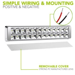 Leisure LED RV LED Chrome Ceiling Light Fixture With ON/Off Switch 4500K Natural White 12V/24V DC High Lumen LED Interior Light Fixture/Van Cargo Area Light For RV & Utility -RV accessories leisure led rv led chrome ceiling light fixture with onoff switch 4500k natural white 12v24v dc high lumen led interior light fixturevan cargo area light for rv and utility 55608.1658439248
