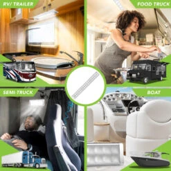 Leisure LED RV LED Chrome Ceiling Light Fixture With ON/Off Switch 4500K Natural White 12V/24V DC High Lumen LED Interior Light Fixture/Van Cargo Area Light For RV & Utility -RV accessories leisure led rv led chrome ceiling light fixture with onoff switch 4500k natural white 12v24v dc high lumen led interior light fixturevan cargo area light for rv and utility 75930.1658439232