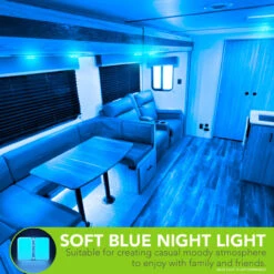 Leisure LED Single LED Acrylic Fixture Dimmable Multi-Color Light With Soft Blue Night Light -RV accessories leisure led single led acrylic fixture dimmable multi color light with soft blue night light 18472.1699007651