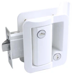 Leisure Locks RV Travel Trailer Entry Door Lock Paddle Deadbolt White -RV accessories leisure locks rv travel trailer entry door lock paddle deadbolt white 70704.1642093557